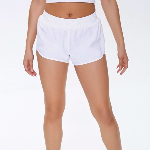 2 pair Forever 21 Active Shorts White and Blue Size Medium - Picture 1 of 11